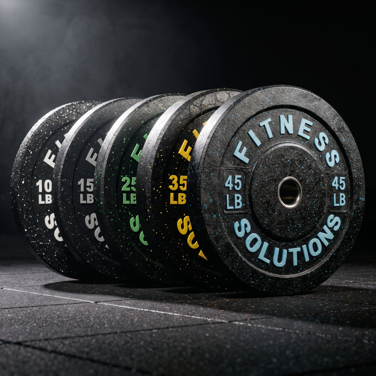 260LB Set Discos Olimpico Crumb Rubber