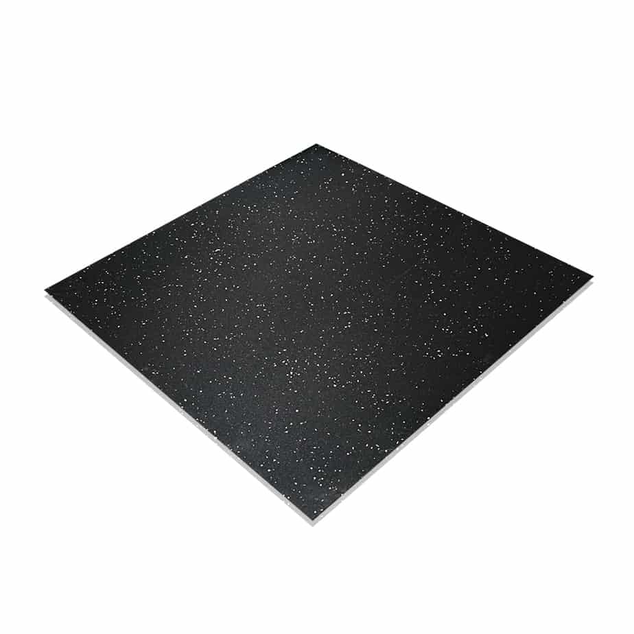 Palmeta de piso caucho negro de un metro por un metro para box o gimnasio Fitness Solutions