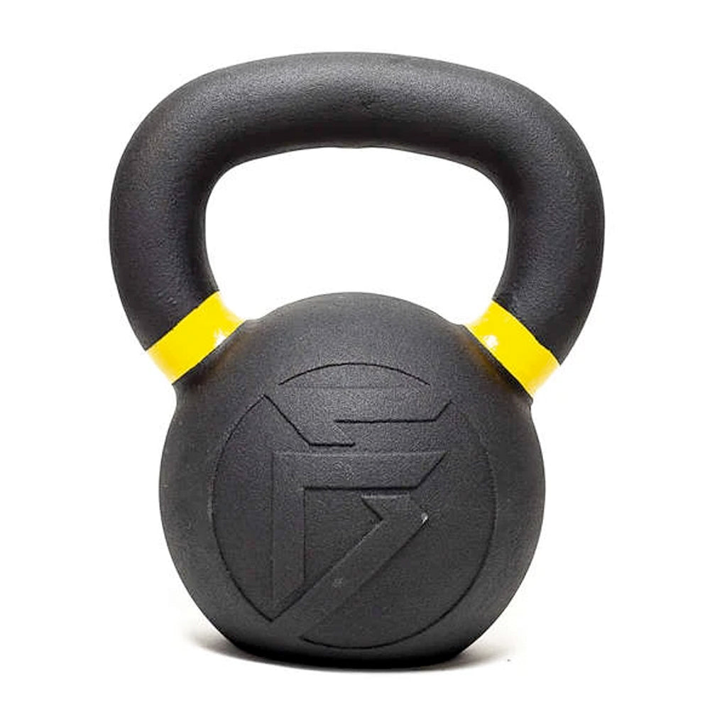 Pesa rusa kettlebell powder coat 16 kilos hierro negro con agarre antideslizante Fitness Solutions