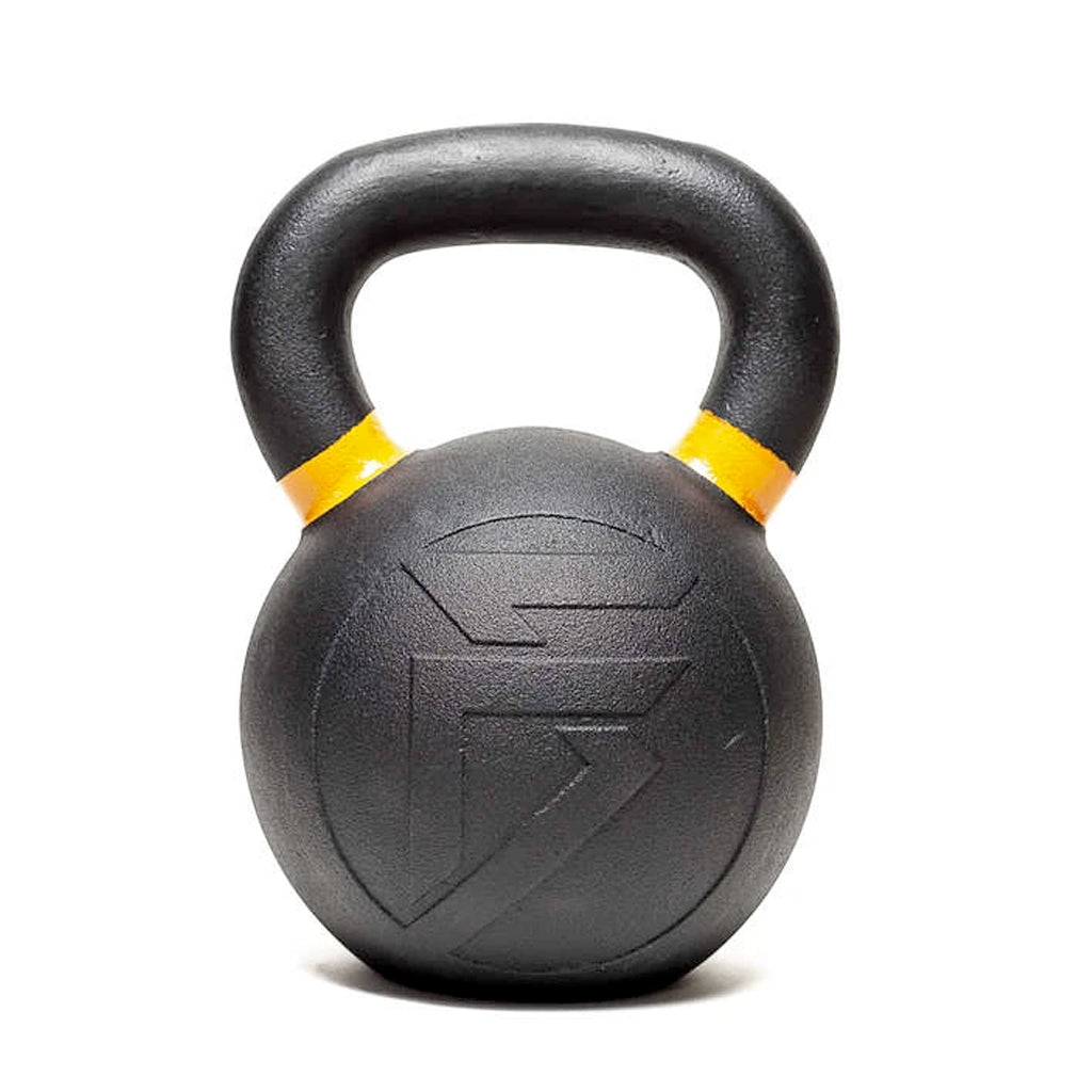 Pesa rusa kettlebell powder coat 28 kilos hierro negro con agarre antideslizante Fitness Solutions
