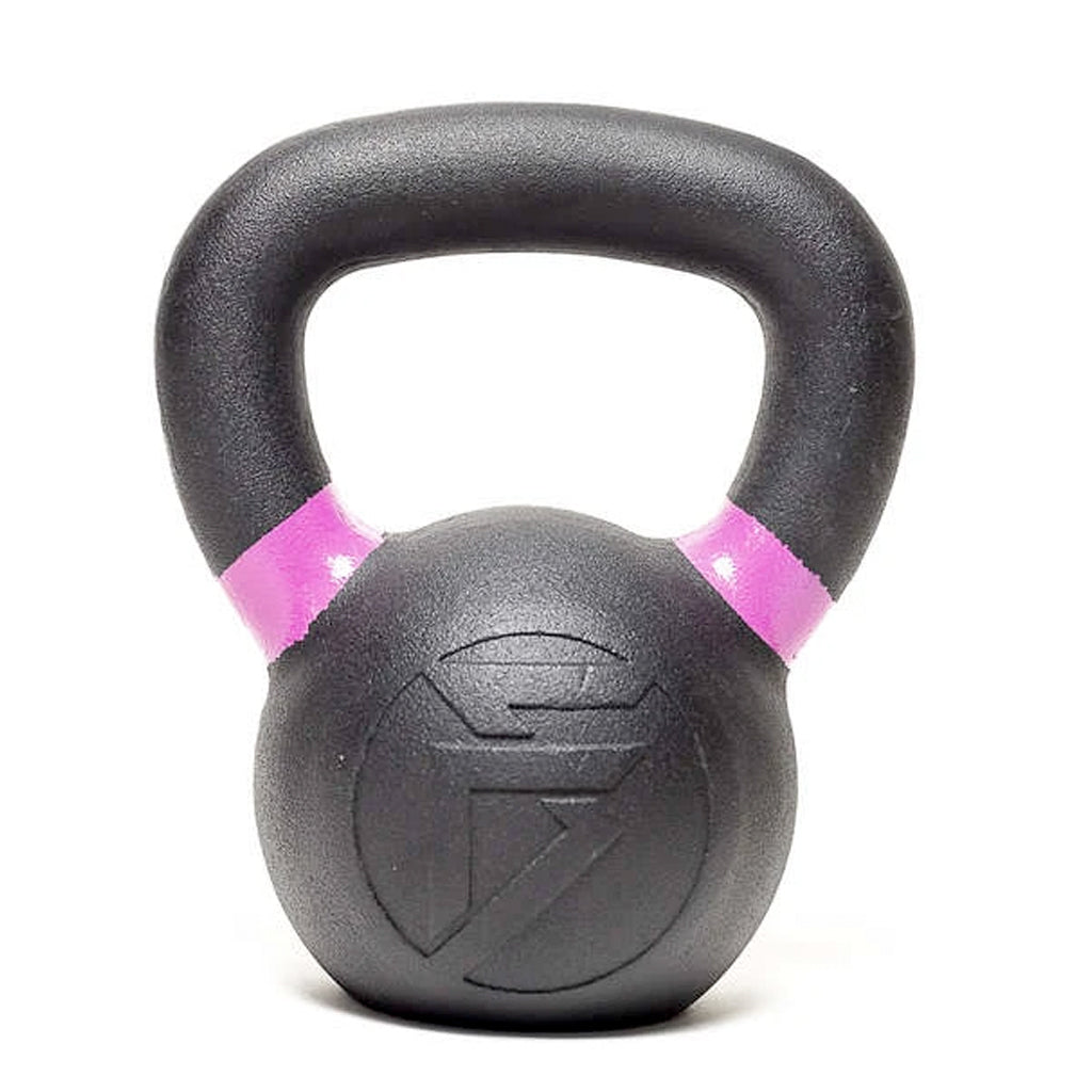 Pesa rusa kettlebell powder coat 8 kilos hierro negro con agarre antideslizante Fitness Solutions